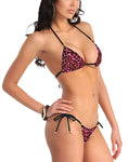 Women animal print bikini bra panty lingerie set